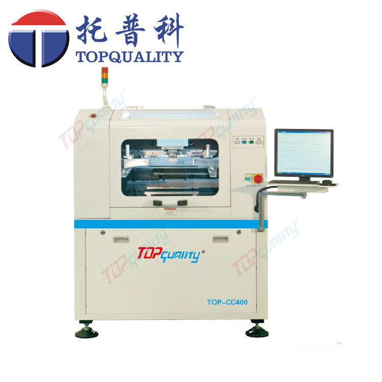 topquality CC-400高精度、高剛性一體化框架式機身結構全自動錫膏印刷機